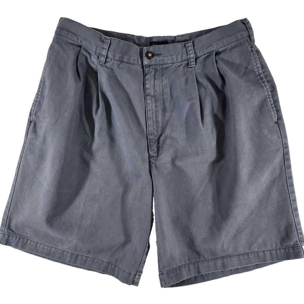 Izod Gray 100% Cotton Pleated Shorts Size 33 – Classic Comfort Fit Casual Shorts